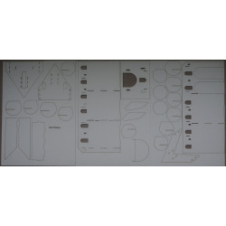 St. Roch and John the Baptist fortified church Roman Catholic sanctuary in Brochów (Poland) – a laser cut parts