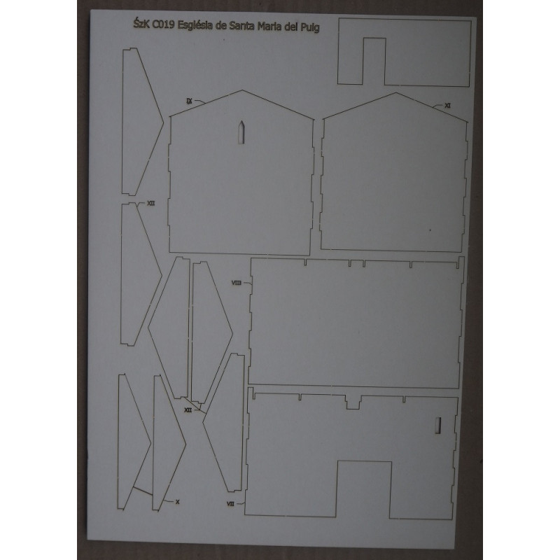 Esglesia De Santa Maria Del Puig Church – the Medieval Castle Detail (Castle Series) - a laser cut parts