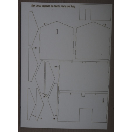 Esglesia De Santa Maria Del Puig Church – the Medieval Castle Detail (Castle Series) - a laser cut parts