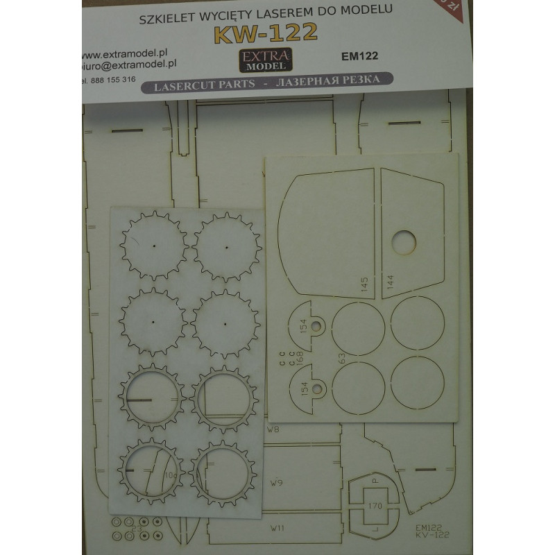 КВ-122 – тяжёлый танк СССР – детали, вырезанные лазером