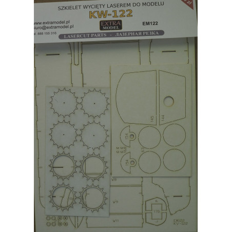 КВ-122 – тяжёлый танк СССР – детали, вырезанные лазером