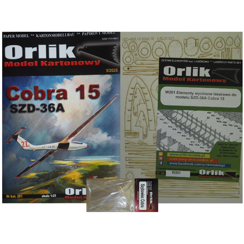 SZD-36A „Cobra 15“ – Lenkijos standartinės klasės varžybinis sklandytuvas – rinkinys