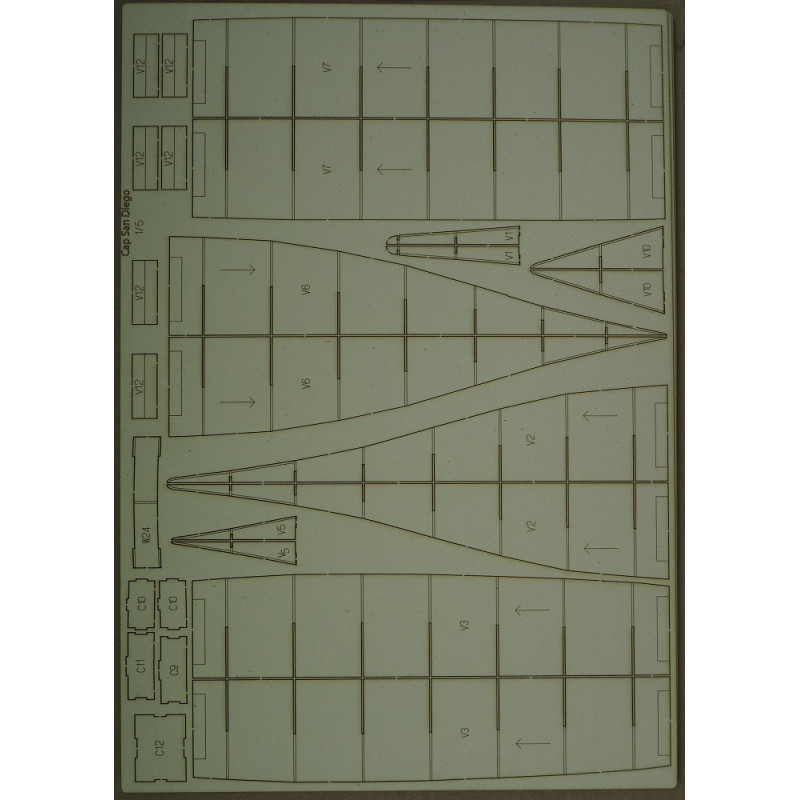 "Cap San Diego" – the German dry cargo ship– a laser-cut parts