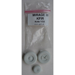 „Mirage III“ - the French and the “Kfir” C2 Israel fighters - a 3D printed plastic wheels