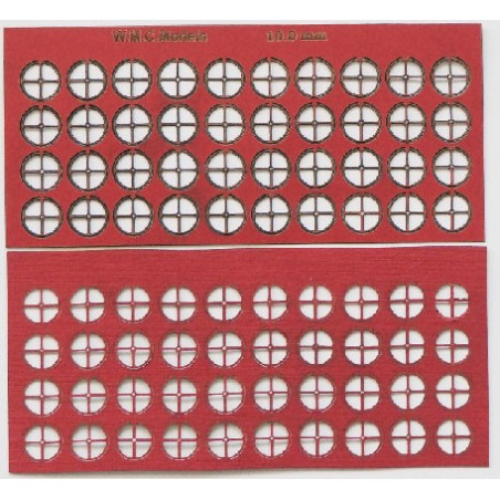 Valve screwdrivers 4 rods 2 mm, cardboard 0.25 mm, red