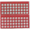 Sklendžių suktuvėliai 4 kojelių 10 mm, kartonas 0,25 mm, raudoni