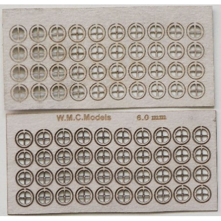 Valve screwdrivers 4 rods 4 mm, cardboard 0.25 mm, silver