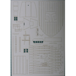 Saettia - the Genoa XIII – XVIII centuries merchant sailship - the laser cut parts