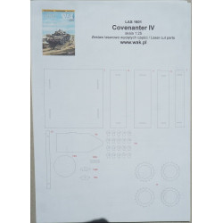 A13 Mk. III "Covenanter IV“ – the British cruiser tank - the laser cut details