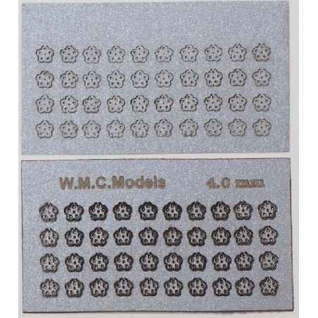 Барашки задвижек типа «цветок» 5 мм, картон 0,25 мм. Стальные