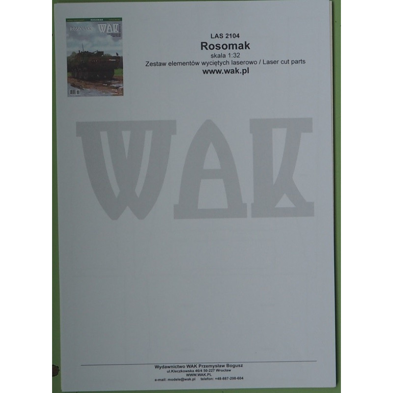 "Rosomak" - the Polish armored transporter - the laser cut parts "Rosomak" - the Polish armored transporter - the laser cut parts