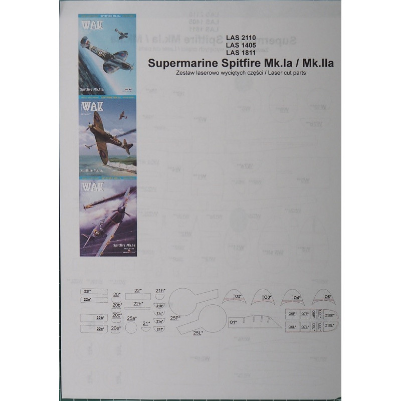 Supermarine „Spitfire“ Mk. IIa / Mk. Ia – the British fighters - the laser cut parts Supermarine „Spitfire“ Mk. IIa / Mk. Ia – the British fighters - the laser cut parts