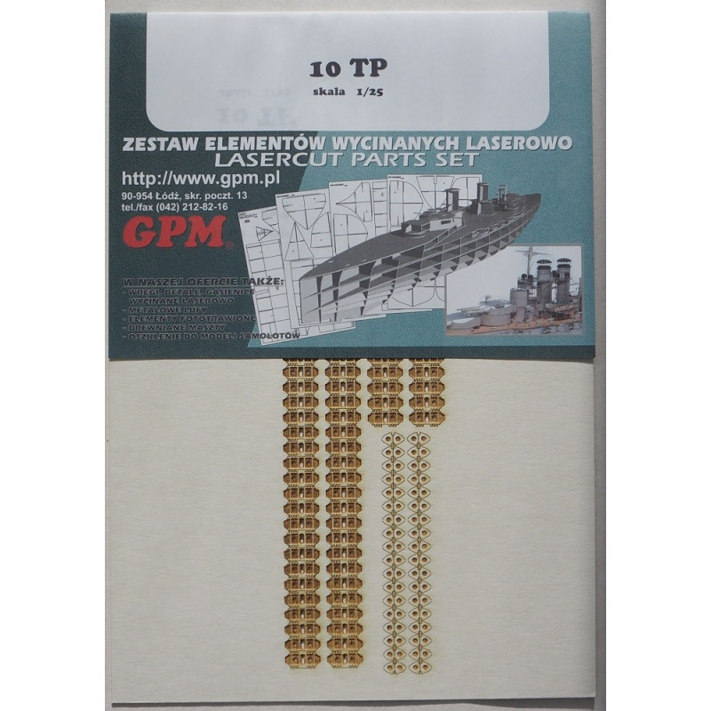 10TP - the Polish fast tank - the laser-cut and engraved tracks