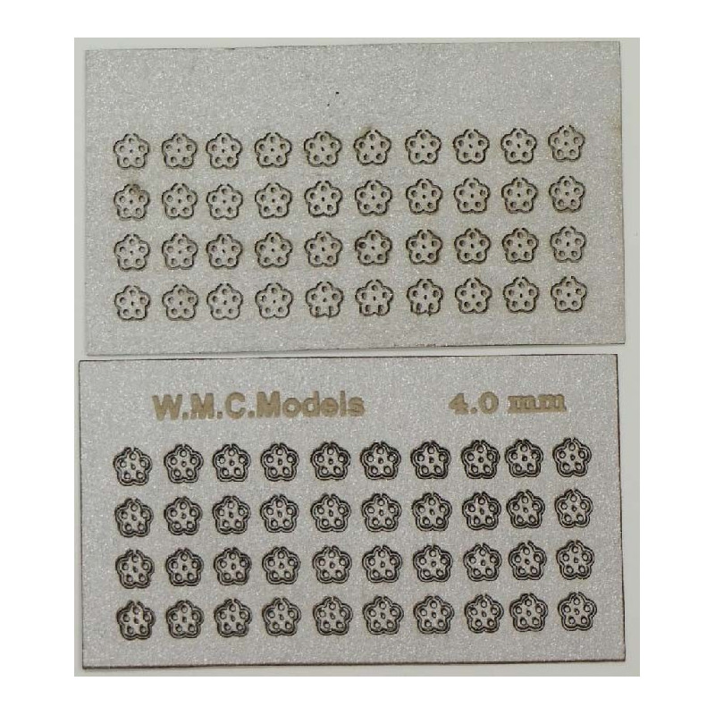 Sklendžių suktuvėliai „gėlytė“ 5 mm, kartonas 0,25 mm, sidabriniai