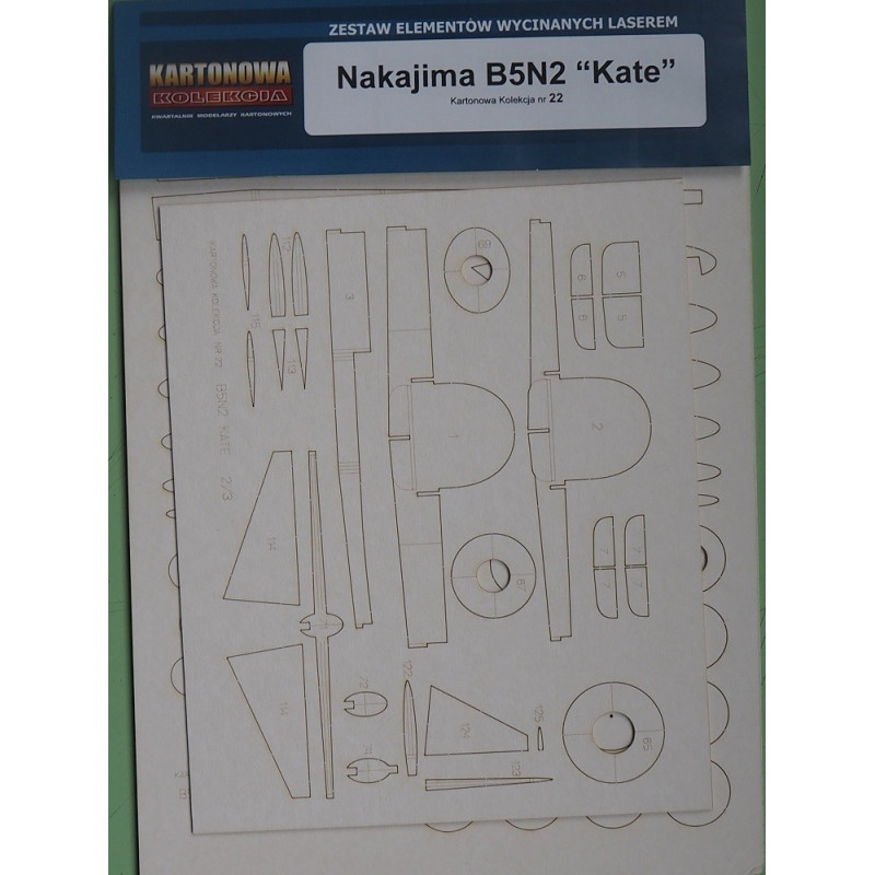 Nakajima B5N2 „Kate“ – the Japanese deck torpedo - bomber - the laser cut parts Nakajima B5N2 „Kate“ – the Japanese deck torpedo - bomber - the laser cut parts