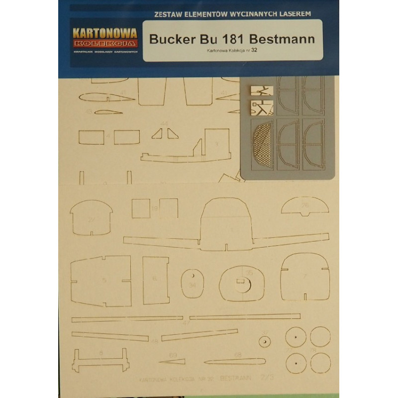 Bucker Bu-181 “Bestman” - the German/ Swiss training - light attack aircraft - the laser cut parts