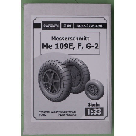 Messerschmitt Me-109 E, F, G-2 - the German fighters - 3D printed wheels