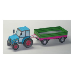 The tractor with trailer