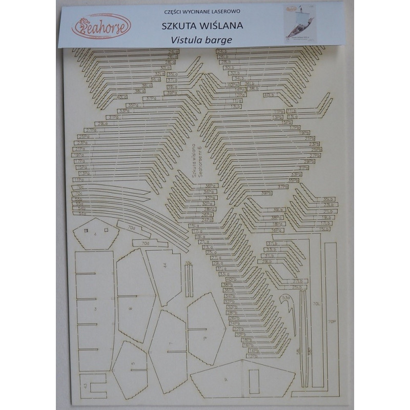 Vistula szkuta from XVIIIth century – the laser-cut parts Vistula szkuta from XVIIIth century – the laser-cut parts
