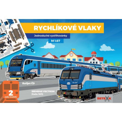 The Czech fast trains - locomotives and aditional wagons - a kit