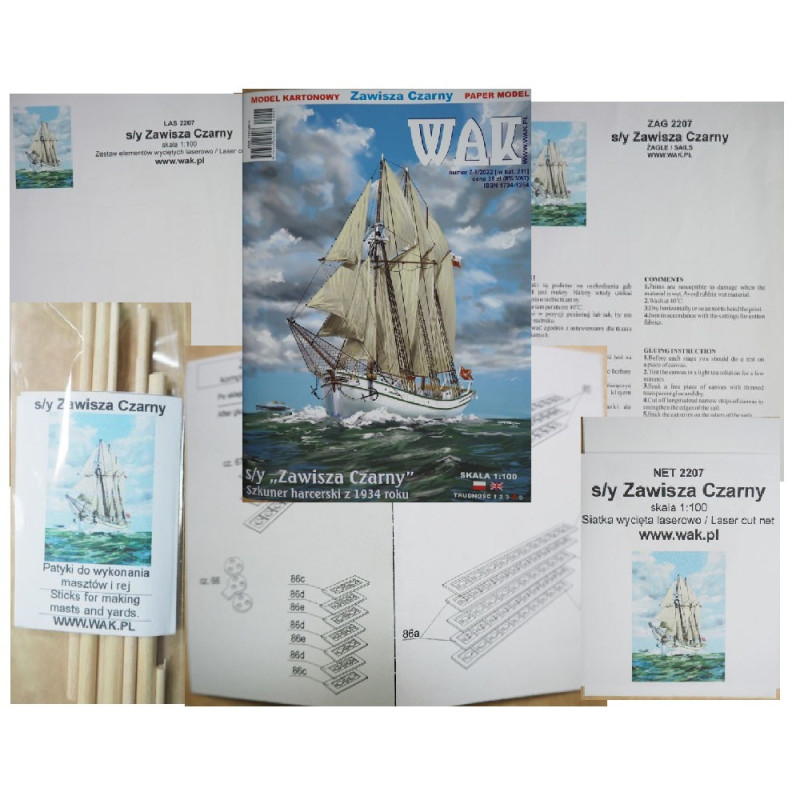 S/y «Zawisza Czarny» – шхуна польских харцеров 1934 года – набор